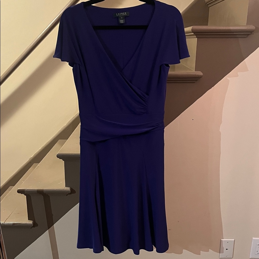Lauren Ralph Lauren Deep Blue Midi Dress